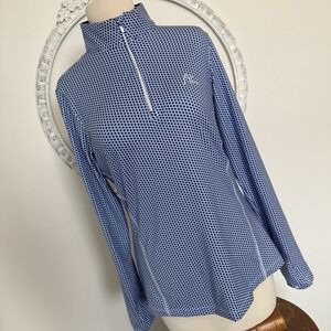 Rhoback Womens Don't Mess with Texas Flag Shirt Nolan Ryan Q-Zip  Performance S